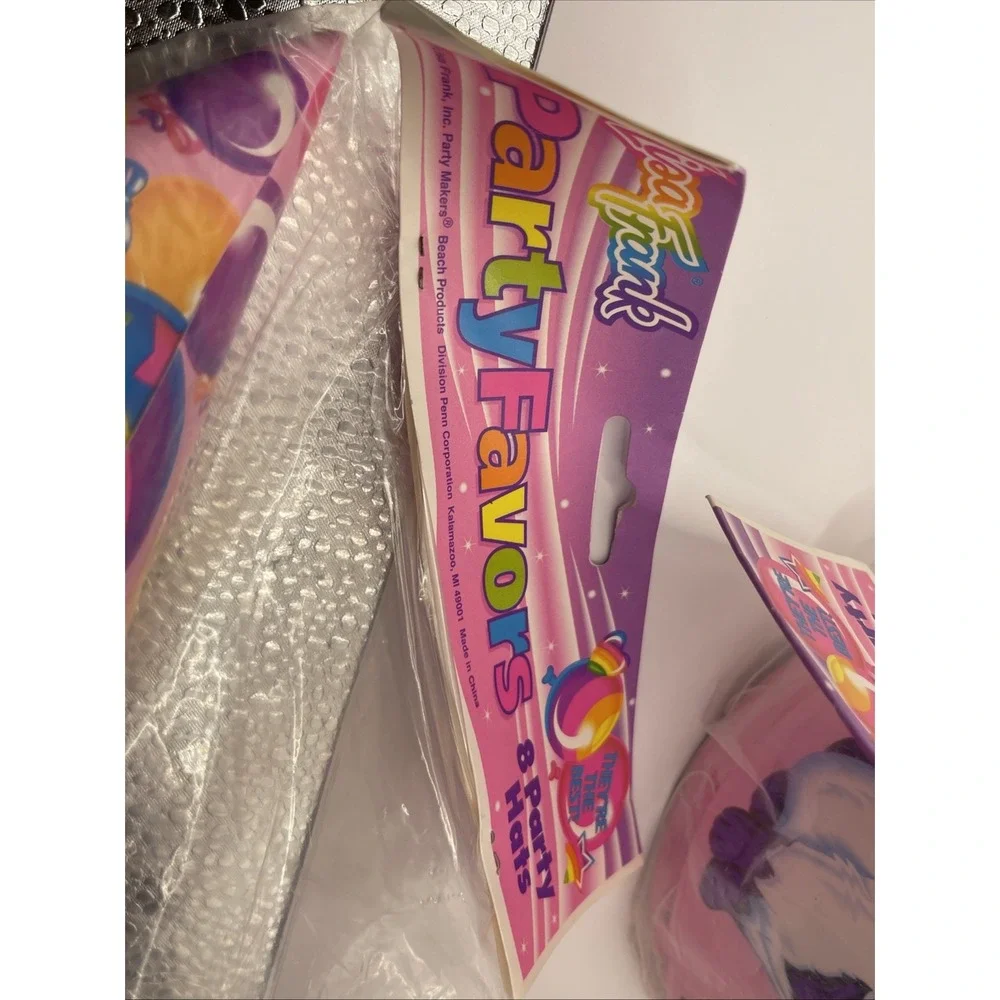 2 Packs Vintage Lisa Frank Kitten Love Balloon Party Hats New 26 Total